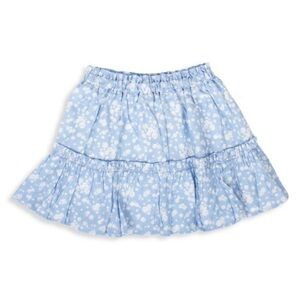 NEV & LIZZIE Girl's Ruffle-Trim Floral Skirt